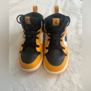 Nike Kids' Sneakers in Black, Yellow, and White